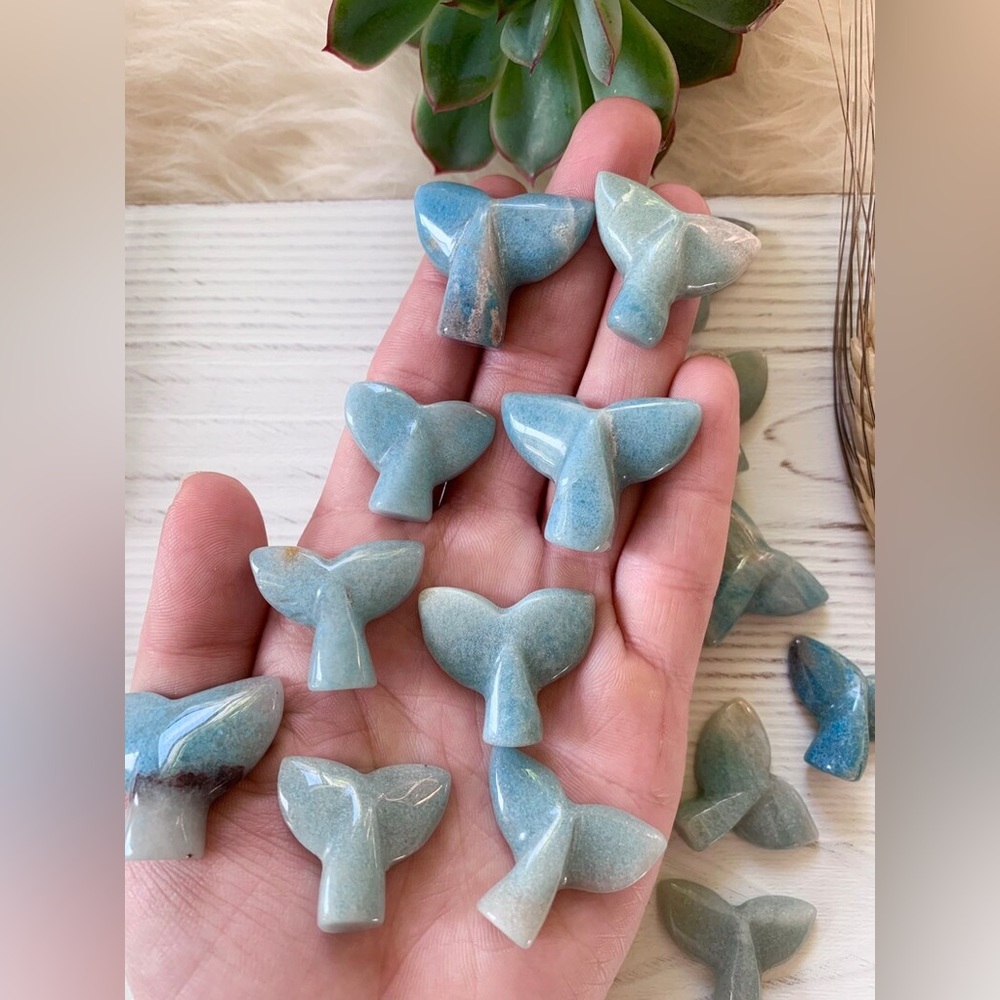 Trolleite Fish Tail Carving Choose Quantity Chosen Randomly Blue Crystal Brazil